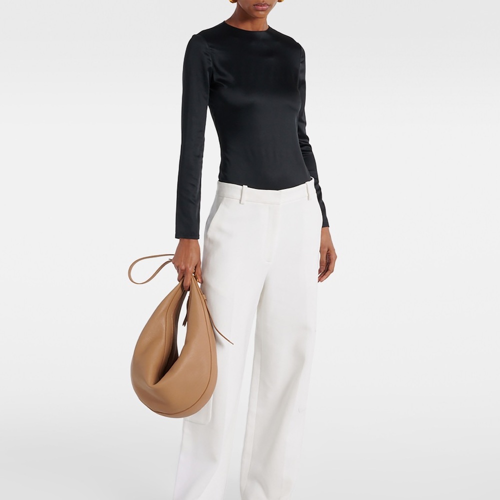 KHAITE Black Vlad Satin Cady Top 0